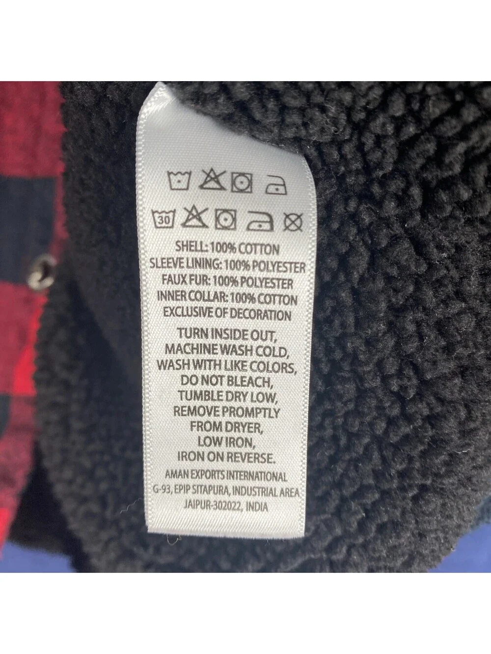 Tommy Bahama Boy’s M 7/8 Buffalo Plaid Sherpa Lined Shacket